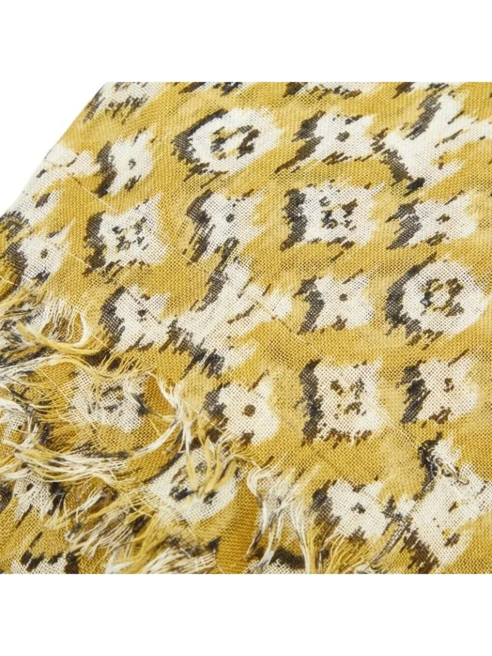 Louis Vuitton Monogram Etor Leopard Shawl Brown Cashmere Silk Scarf